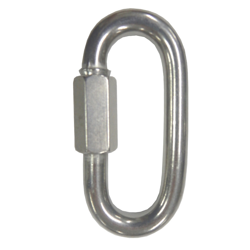 Mosquetão Oval Trava Roscada Inox 5mm - Carbografite
