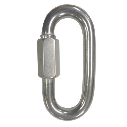 Mosquetão Oval Trava Roscada Inox 10mm - Carbografite