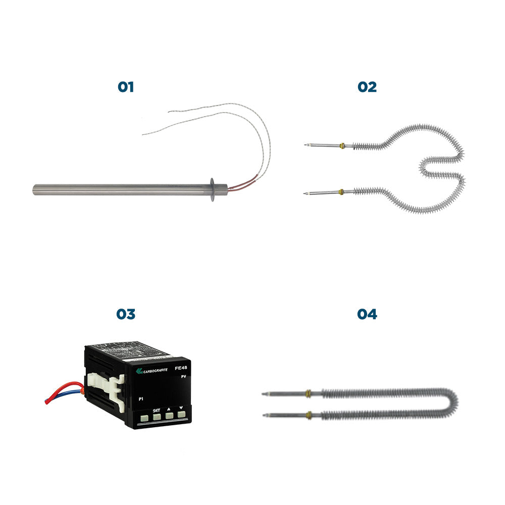 Resistência para FCG 100 - 3000W 220V "redonda" (P.R. Fornos)