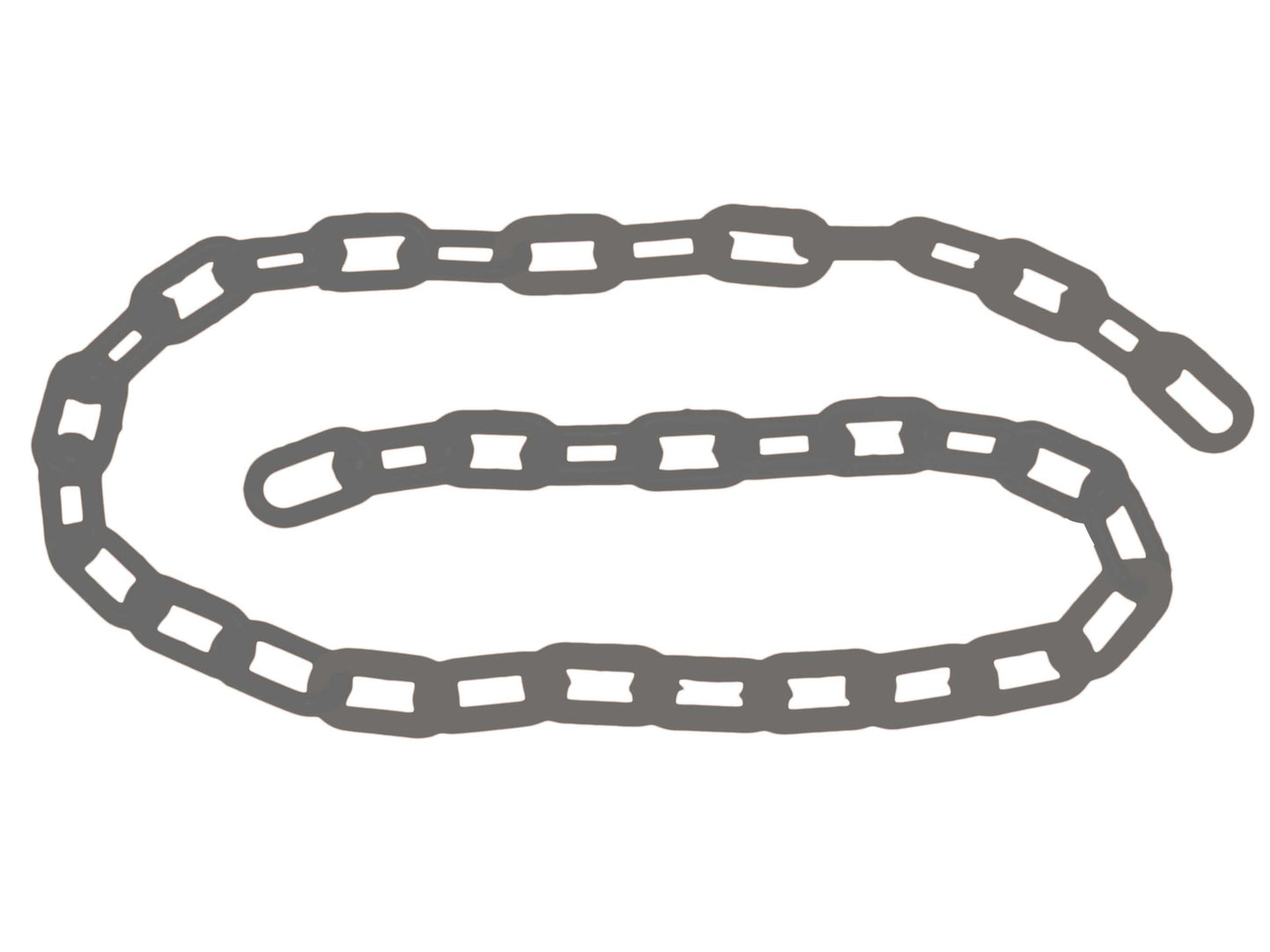 Corrente Plástica Cinza 10mm (10 metros) - Carbografite