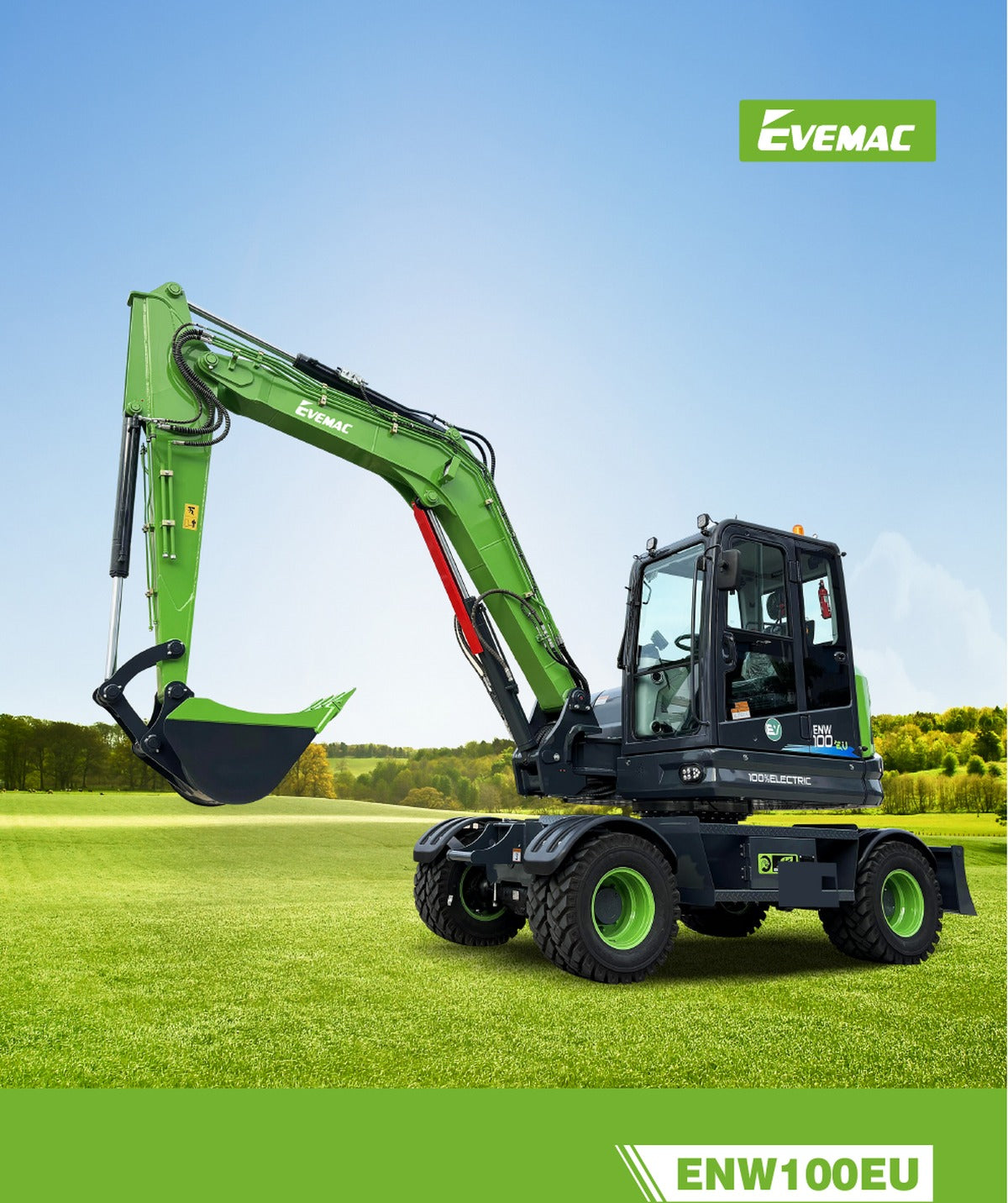 Escavadeira Elétrica sobre Rodas EVEMAC ENW100EU (10 Toneladas)
