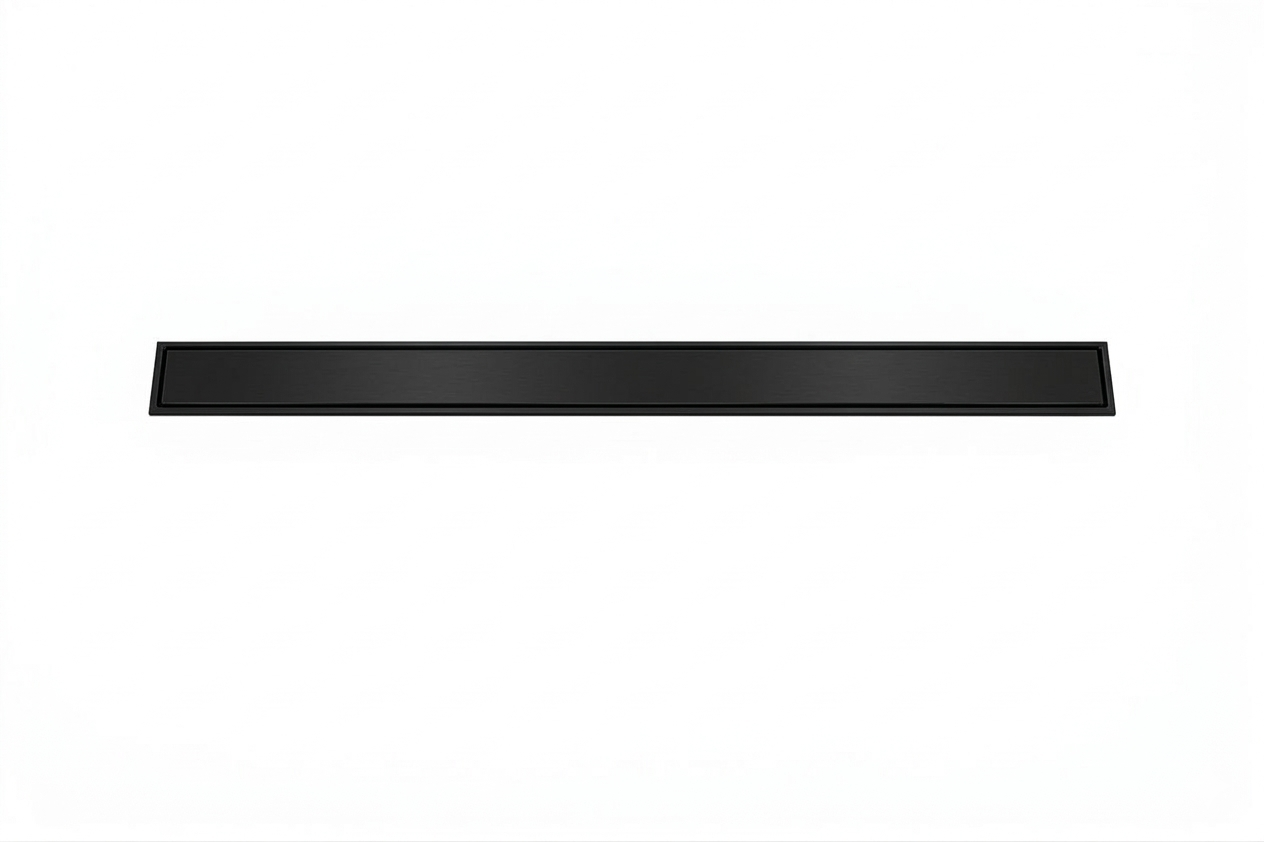 RALO LINEAR INOX 304 PRETO 100 cm - SAÍDA LATERAL