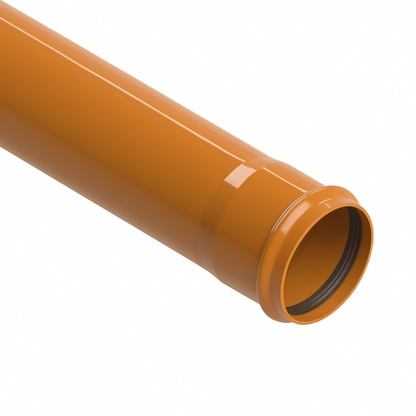 Tubo PVC Coletor Esgoto Ocre JEI DN200/DE200 BARRA 6 METROS NBR 7362