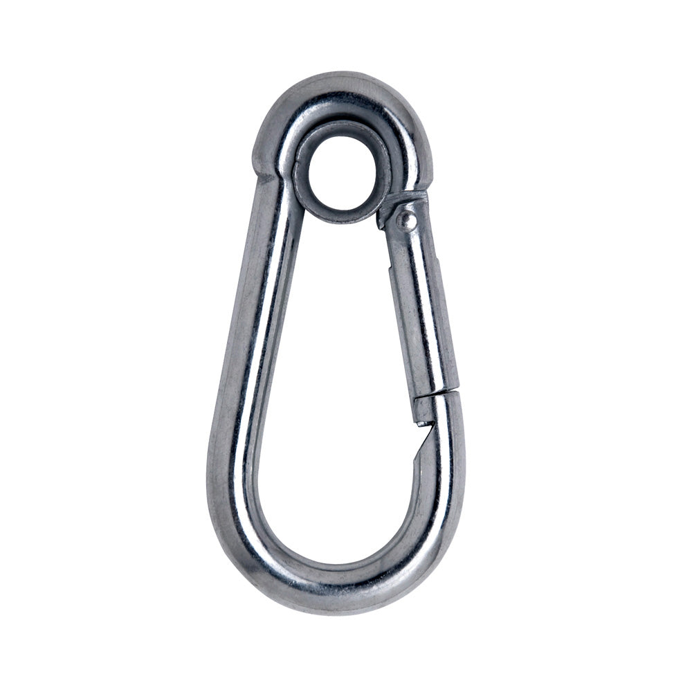 Mosquetão Trava Simples e Olhal Inox 9x90mm - Carbografite