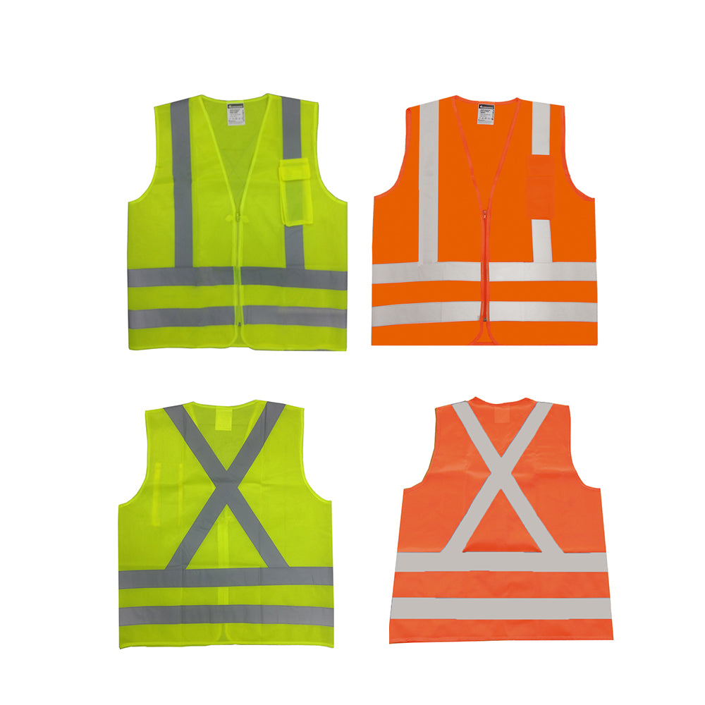 Colete de Sinalização CG 04-1B (Bolso) Ziper Verde Limão - Tam.M