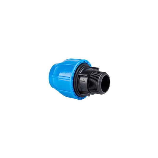 Adaptador Macho 50mm x 1.1/2pol PN16 PEAD Compressão