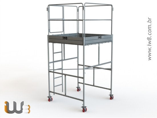 Andaime Tubular Completo Torre de 1m x 1,5m