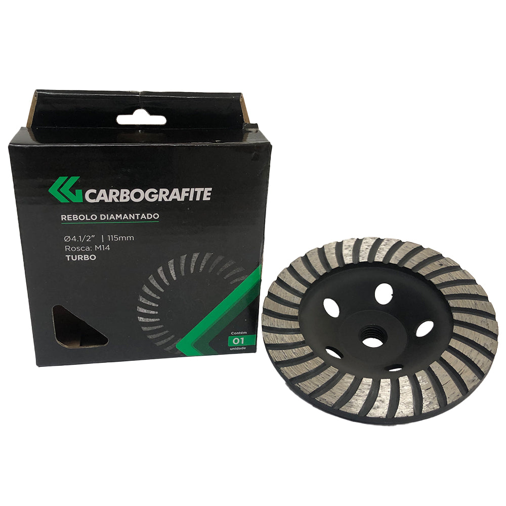 Rebolo Diamantado Turbo 115mm