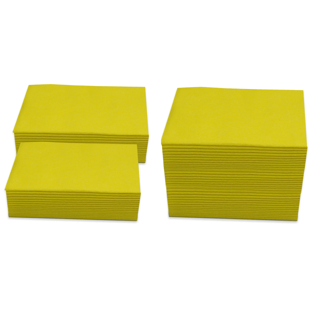 Pralim Toalha Absorvente Industrial 29cm X 29cm - 50 Unid - Amarelo