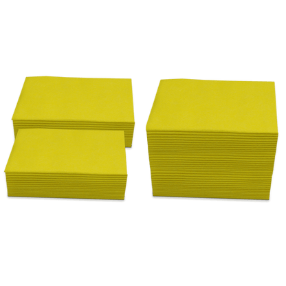 Pralim Toalha Absorvente Industrial 29cm X 29cm - 50 Unid - Amarelo