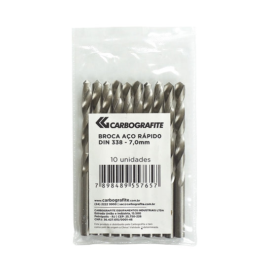 Broca Aço Rápido DIN338 - 2,5mm (Embalagem com 10 peças)