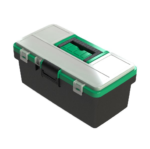Caixa Porta Ferramentas 14" Com Sobretampa e Bandeja (36 x 19 x 17cm)