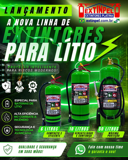 Linha completa Extintor para Lítio EXTINPEL