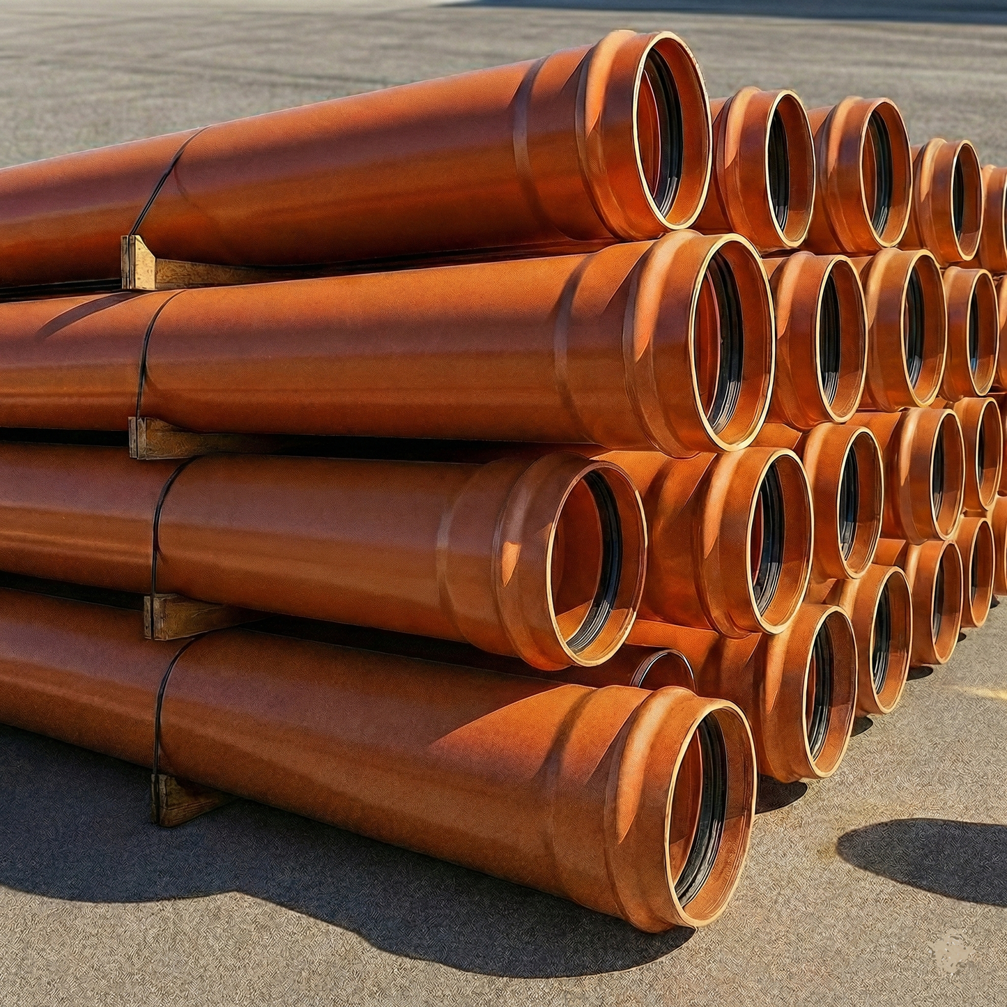 Tubo Coletor Esgoto PVC Ocre DN150 (160mm) JEI - Barra 6 Metros NBR 7362