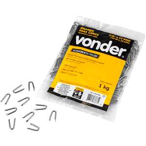 Grampo para cerca 7/8" x 12 BWG (16 x 10 (JP x LPP)), polido, VONDER