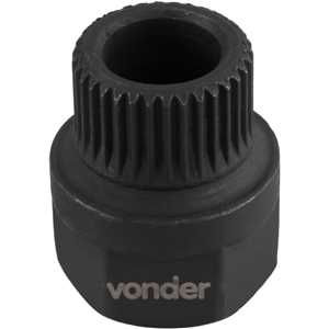 Soquete especial para polia de alternador, sextavado 22 mm x estriado 33 dentes, VONDER