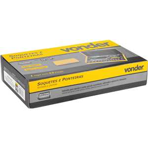 Jogo de soquetes e ponteiras com encaixe de 1/4", 4,0 mm a 13,0 mm, com 33 peças, VONDER