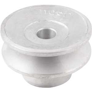 Polia de alumínio 1 canal, perfil A, 60 mm com furo de 1/2" - 12,7 mm, VONDER