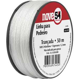 Linha para pedreiro, trançada, com 50 m, NOVE54