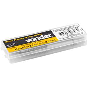 Macho manual de aço rápido 1/2" UNC, jogo com 2 peças VONDER