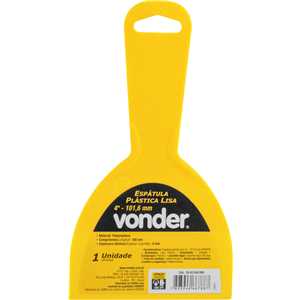 Espátula plástica lisa de 4", VONDER
