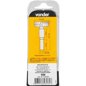 Fresa com dentes para dobradiça, 35 mm, com 2 dentes, VONDER