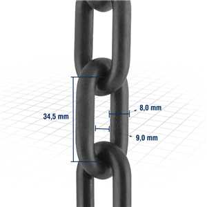 Corrente plástica 8 mm preta VONDER