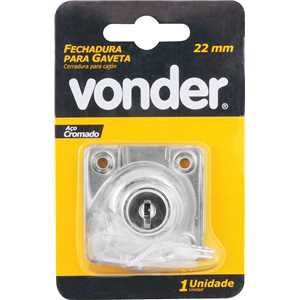Fechadura para gaveta 22 mm, VONDER