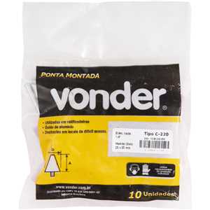 Ponta montada C-220, haste 1/4", VONDER