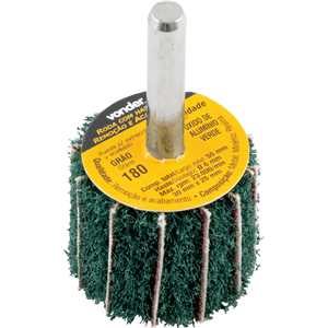Roda com haste para remoção e acabamento, 30 mm x 25 mm, grão 180, VONDER
