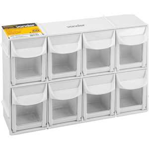 Organizador plástico com 8 gavetas, OPV 0305, VONDER