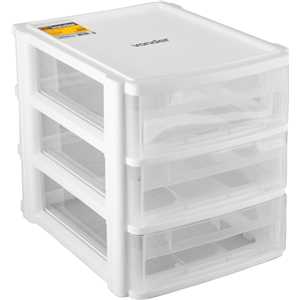 Organizador plástico com 3 gavetas, OPV 0271, VONDER