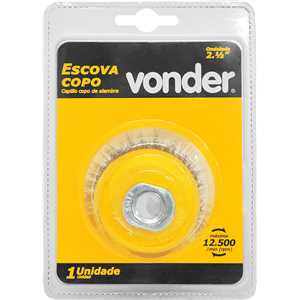 Escova tipo copo 2.1/2" ondulada, VONDER