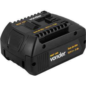 Bateria íons de lítio, 18 V, 5 Ah, para Máquina para Arquear Fita MAF 160 e MAF 190 VONDER