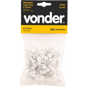 Grampo para fios, 6,0 mm², chato, VONDER