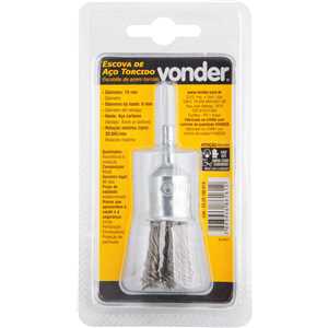 Escova de aço inox torcido, tipo pincel, 19 mm, VONDER