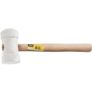 Martelo de borracha 60 mm, cabo em madeira, para azulejista, branco, VONDER