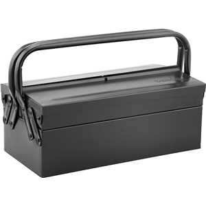 Caixa metálica sanfonada para ferramentas, com 3 gavetas, 40 cm x 19 cm x 16 cm, VONDER