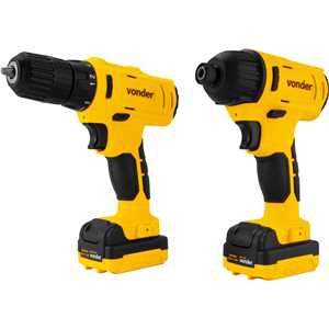 Conjunto parafusadeira / furadeira e parafusadeira de impacto, 12 V, PFBV 012 VONDER
