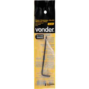 Chave hexagonal (allen) abaulada longa, 2,5 mm, VONDER