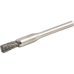 Escova tipo pincel com haste para microrretífica, 4 mm, em inox, VONDER