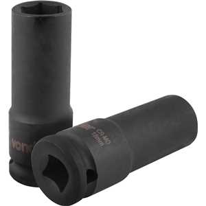 Soquete sextavado longo de impacto, 18 mm, encaixe de 1/2", VONDER