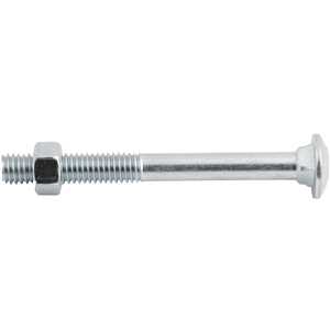 Parafuso francês zincado, 1/2" x 5", com porca, VONDER