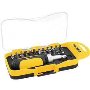 Jogo de bits/ponteiras com 38 peças, encaixe sextavado 1/4", BP 209, VONDER