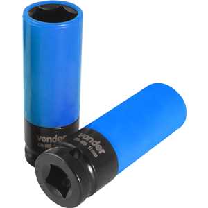 Soquete sextavado de impacto, encaixe 1/2", 17 mm, para roda de liga leve, VONDER