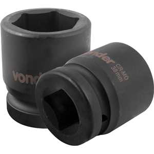 Soquete sextavado de impacto, encaixe de 1" x 38,0 mm, VONDER