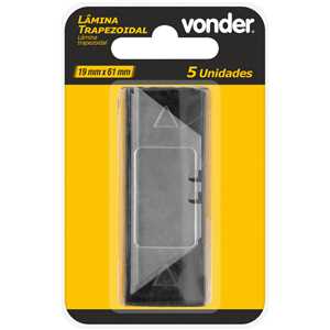 Lâmina trapezoidal para estilete, 19,0 mm x 61,0 mm, VONDER