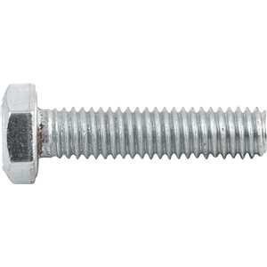 Parafuso sextavado zincado 6 mm x 25 mm, MA, rosca total, VONDER
