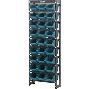 Estante metálica, com gaveteiros modelo prático azul, 27/5 VONDER