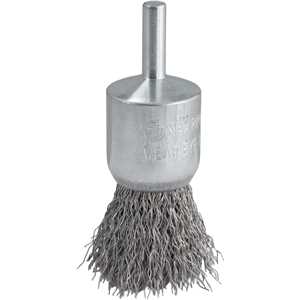 Escova pincel 25 mm, aço inox, cerdas onduladas, haste 1/4", VONDER